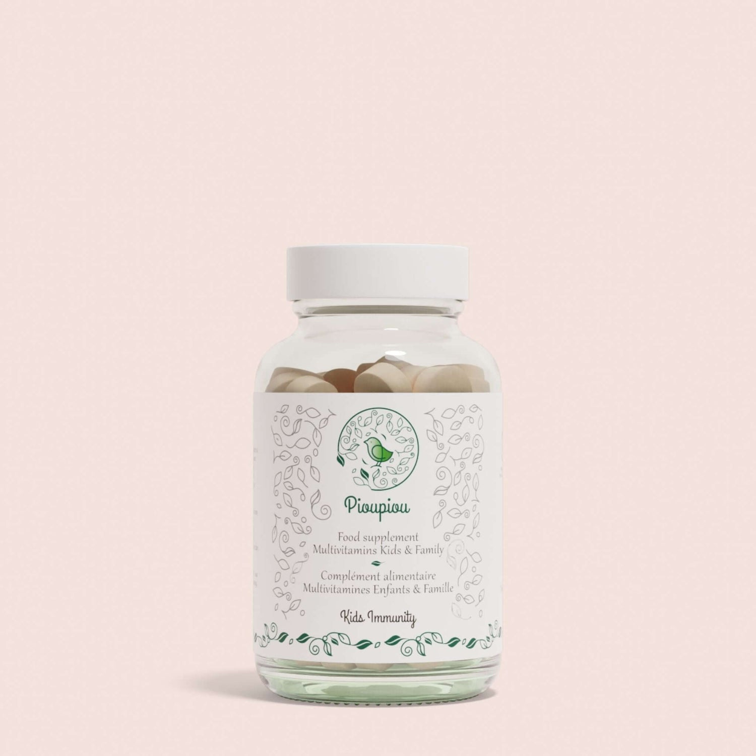 Kids Immunity | Vitamines à croquer pour soutenir les défenses des enfants, flacon de suppléments naturels pour enfants.