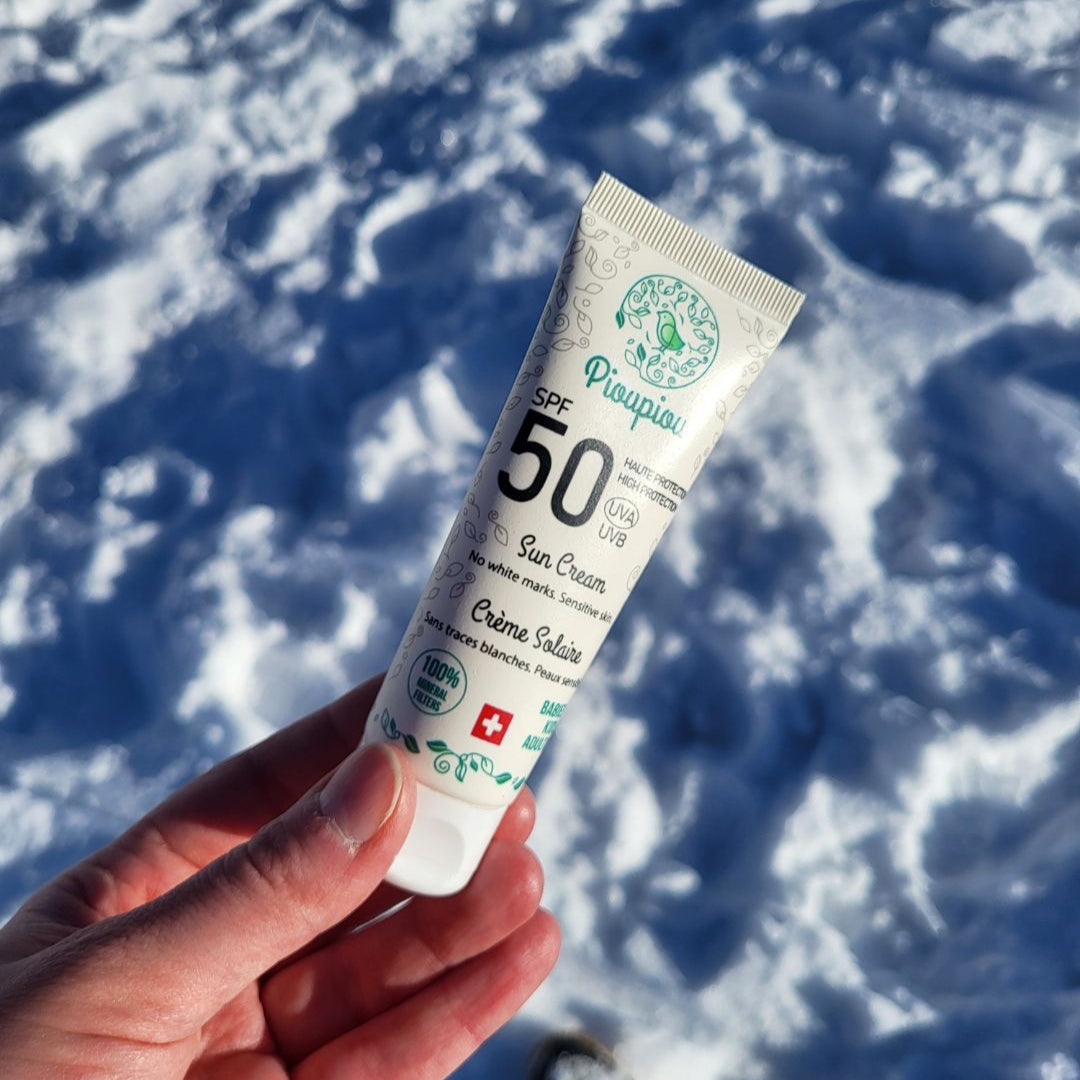 Crème solaire SPF50 multiusage - Protection soleil et neige pour toute la famille, montagne