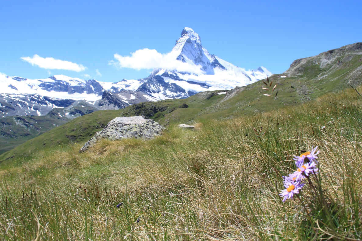 Enfant protégé du soleil en montagne en Suisse - crème solaire altitude Pioupiou