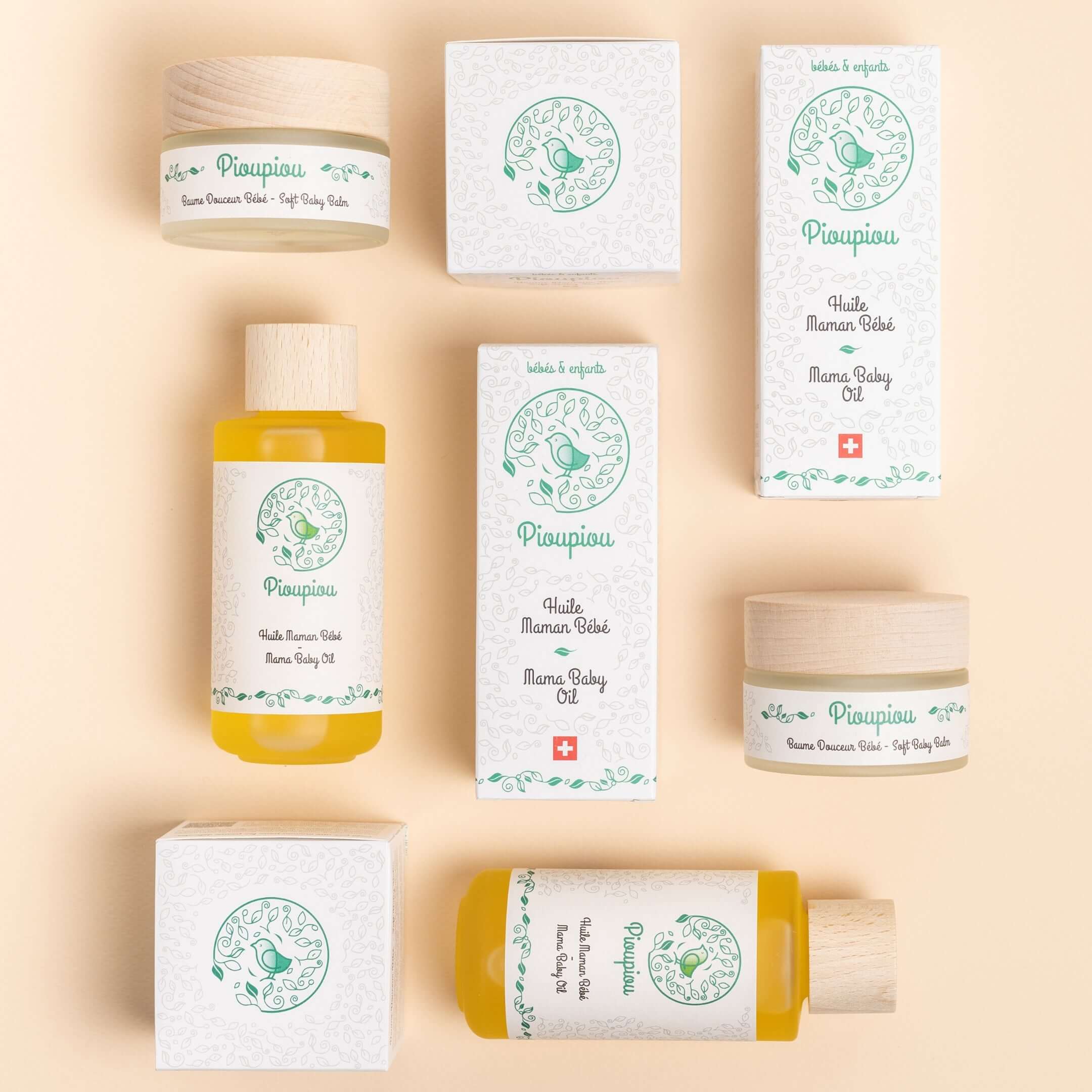 Pioupiou collection produits cosmétiques naturels bébés enfants famille Suisse
