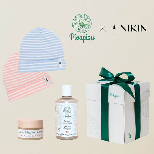 pioupiou nikin coffret naissance essentiels bébé bonnet soins