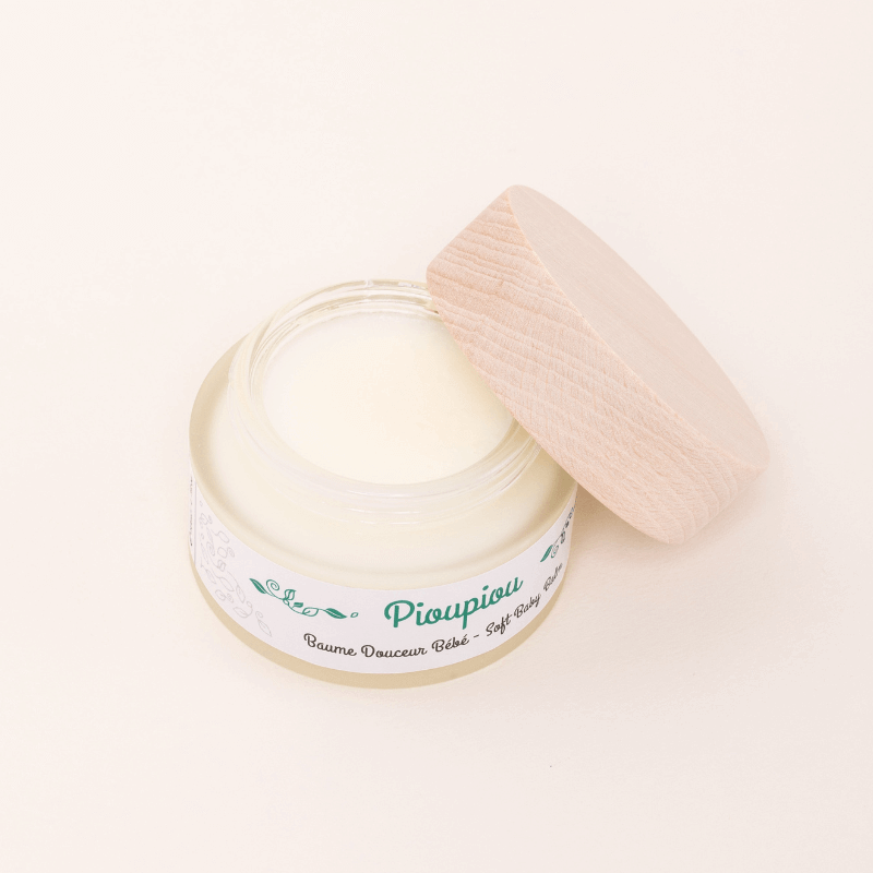 Baume Douceur Bébé, Pioupiou, Natural, Naturel, Bébé, Famille, Soins, tout-petits, skincare, little ones, baume, massage
