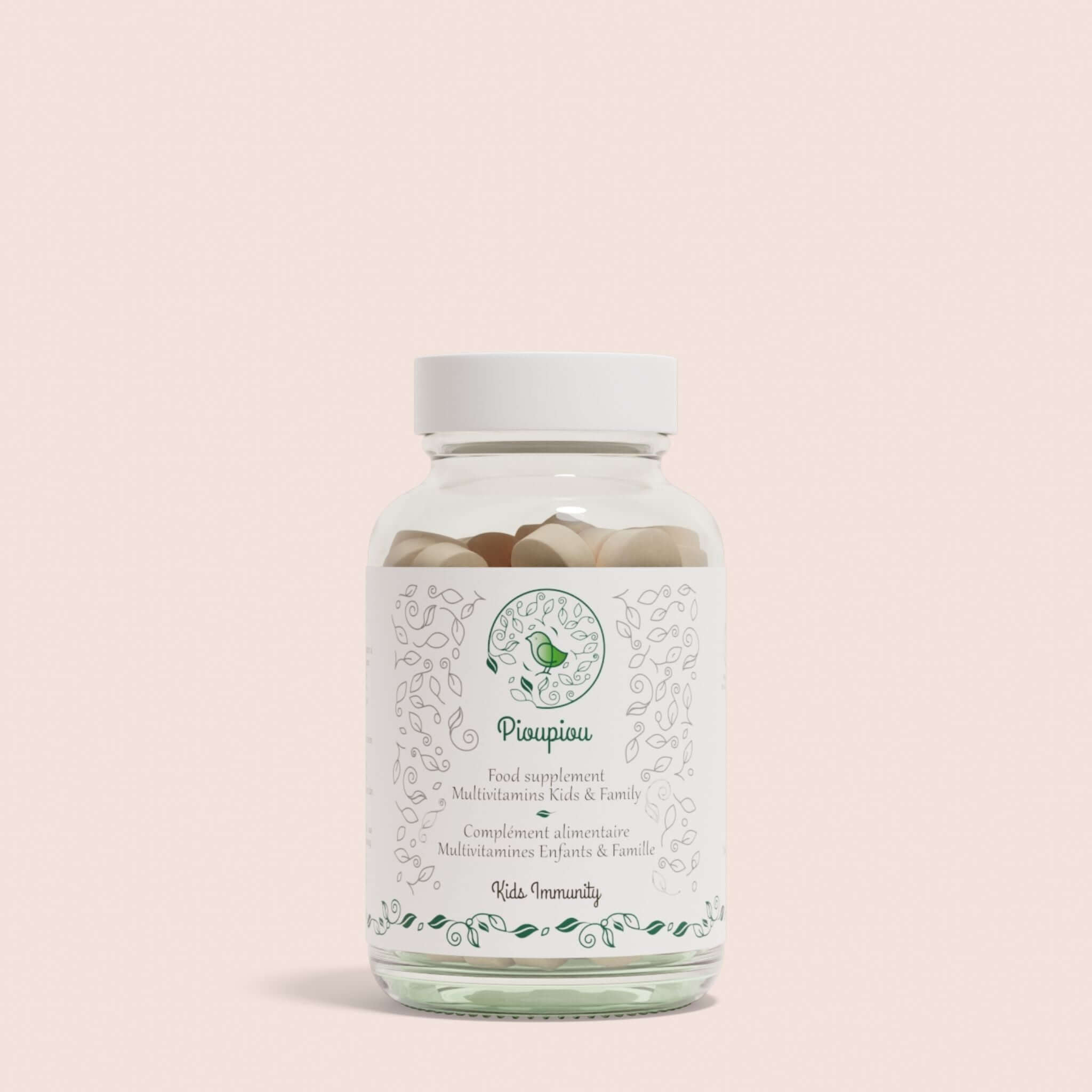 Kids Immunity | Vitamines à croquer pour soutenir les défenses des enfants, flacon de suppléments naturels pour enfants.