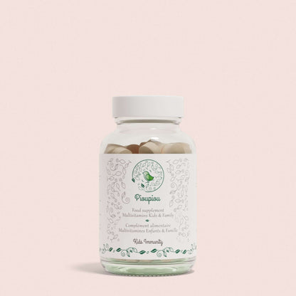 Kids Immunity | Vitamines à croquer pour soutenir les défenses des enfants, flacon de suppléments naturels pour enfants.