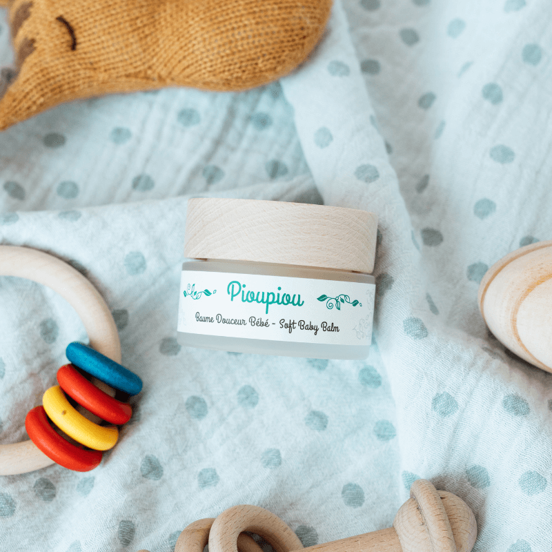 Baume Douceur Bébé, Pioupiou, Natural, Naturel, Bébé, Famille, Soins, tout-petits, skincare, little ones, karité
